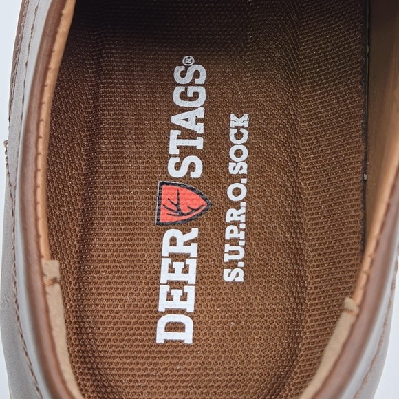 Deer Stags Shoes Mens 10 Brown Lisbon Casual Faux Leather Lace Up Comfort Padded main image 9